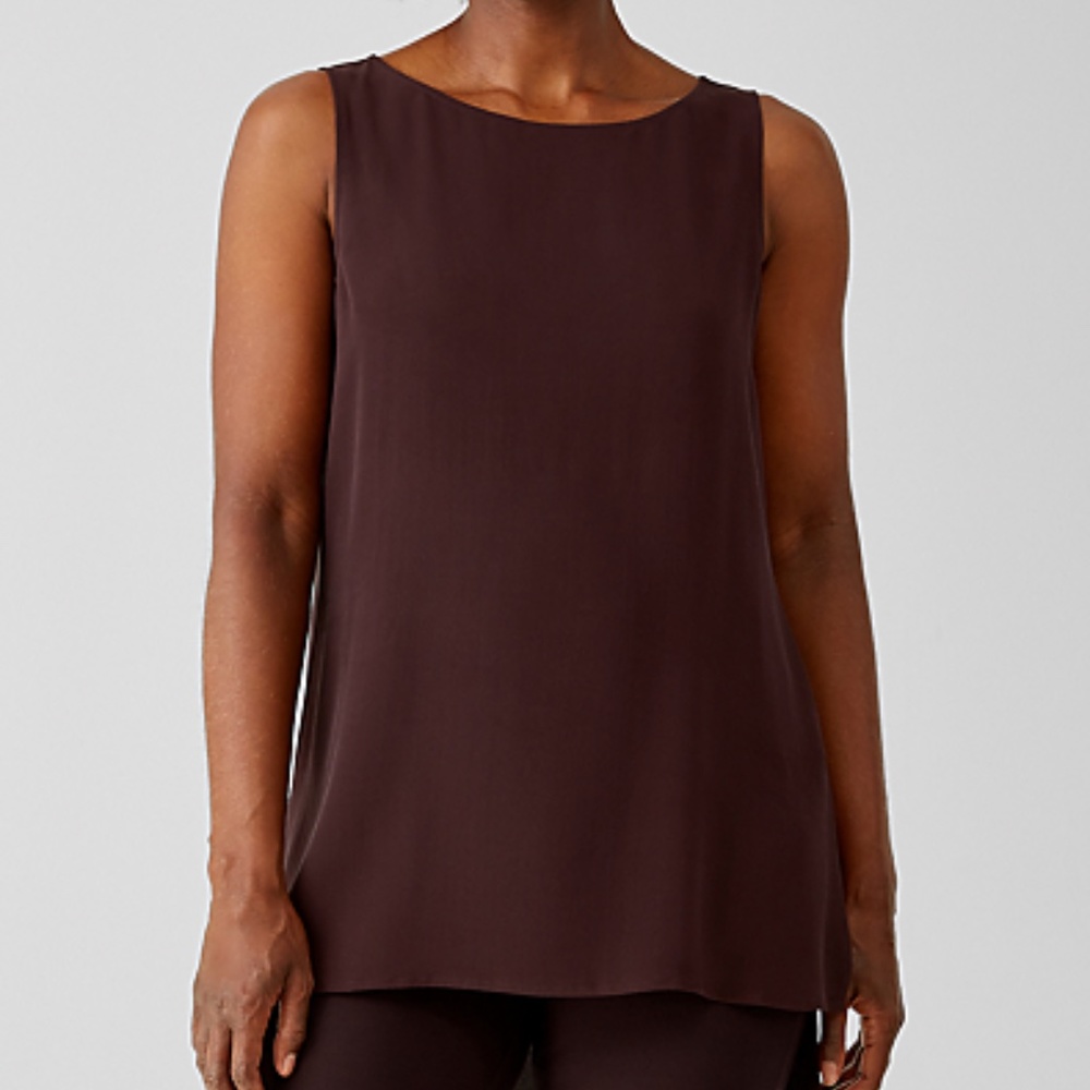 ***NEW 100% SILK Georgette Crepe Sleeveless top